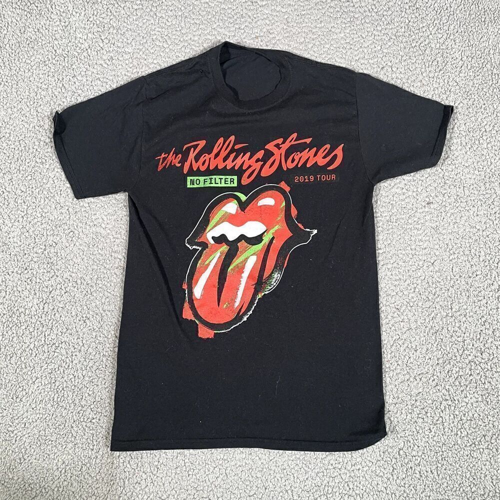 Rolling Stones No Filter 2019 Tour T Shirt Men's Short Sleeve Rock Merch Small